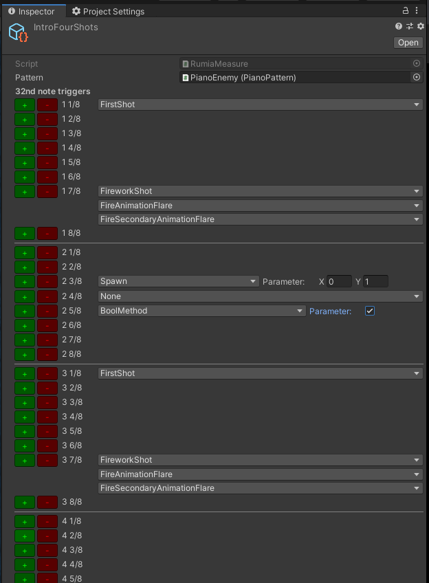 Configurable parameters